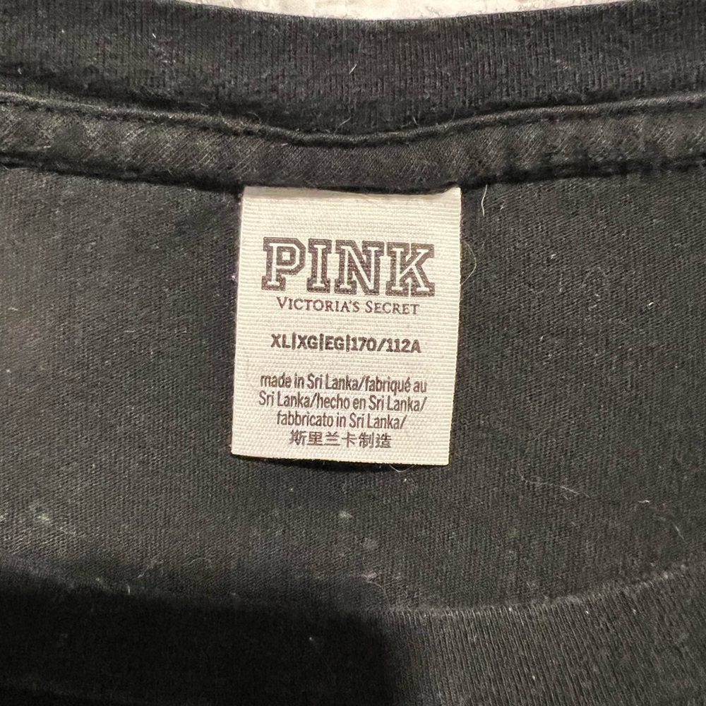 PINK Victoria's Secret Black Bling Tee - Picture 3 of 4